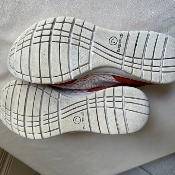 Rockport Orange Suede White Mesh Slip on Shoes Sneakers sz 8.5 - Picture 4 of 6